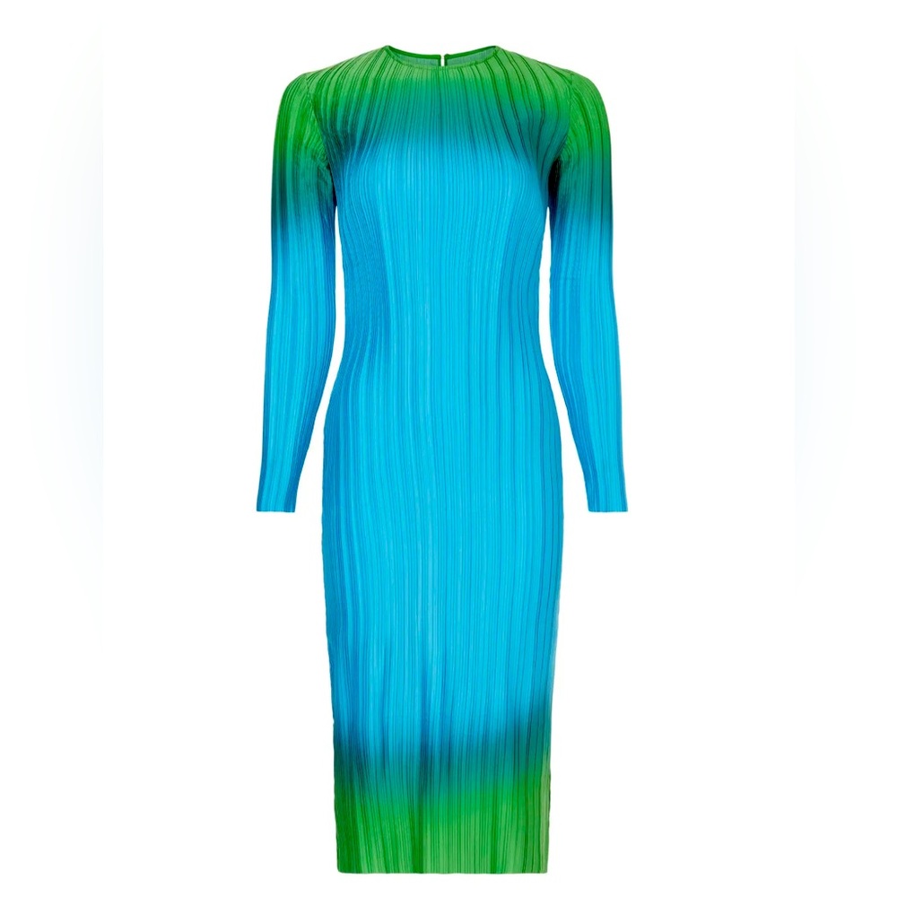 Arthur Apparel , BOX PLEAT SHORT SLEEVE DRESS IN GREEN ORB. SIZE 4
